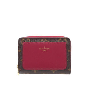 LOUIS VUITTON Monogram Portefeuille Lou Fuchsia M82377 Bifold Wallet in Brown...